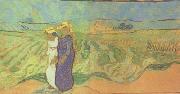 Vincent Van Gogh Two Women Crossing the Fields (nn04) Spain oil painting artist